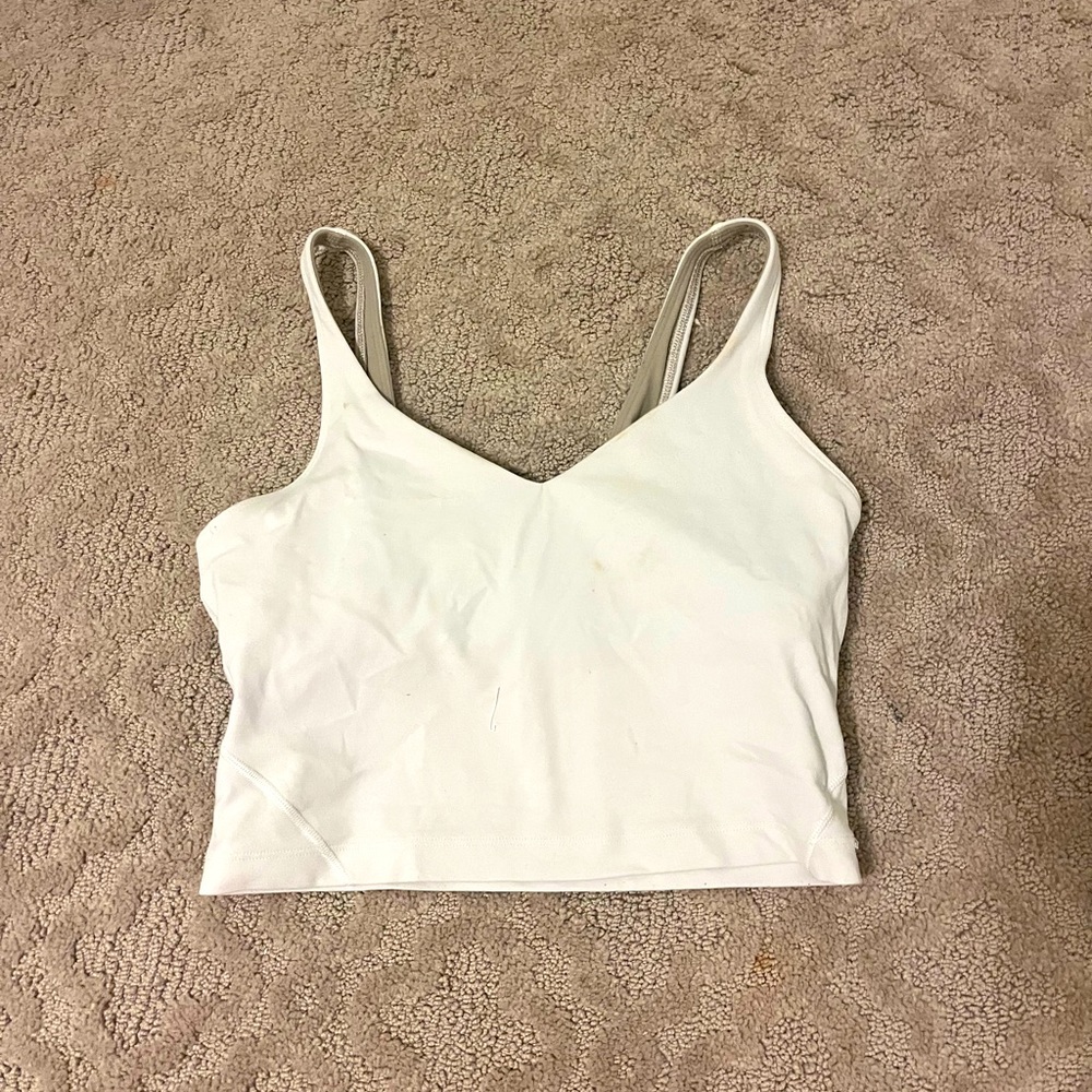 LuluLemon White Crop Align Tank!